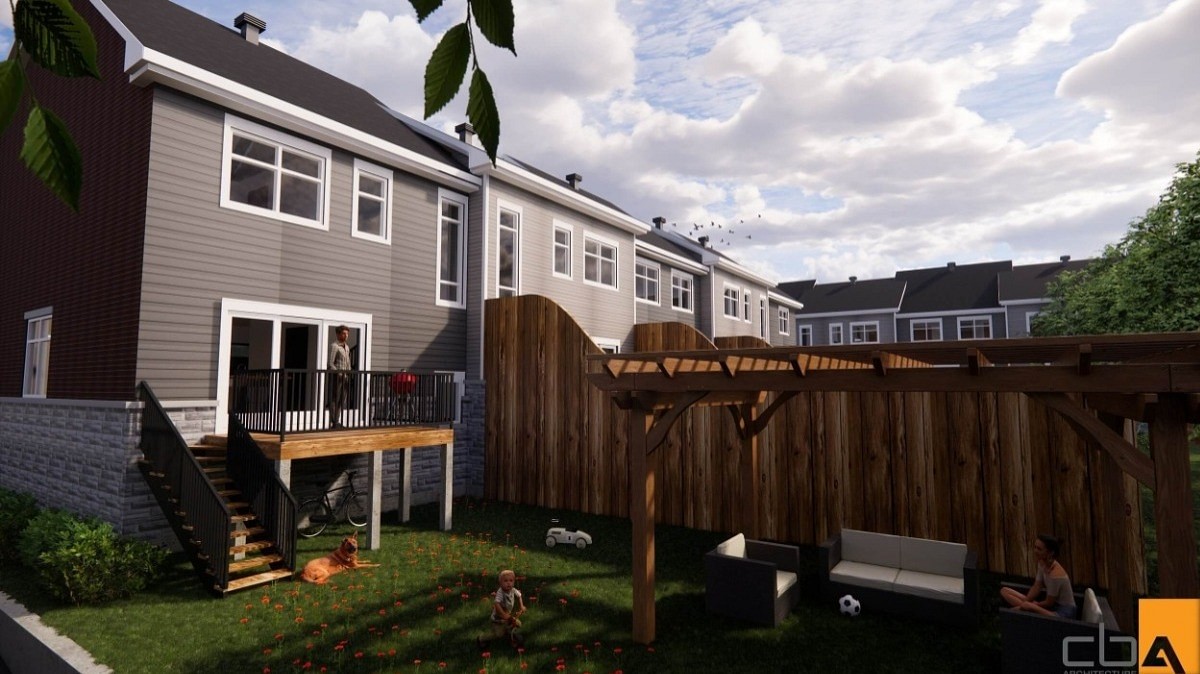 94 Maisons de ville Vieux-Beloeil plan terrasse exterieure